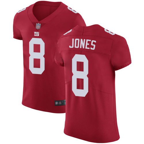 Giants #8 Daniel Jones Red Alternate Men's Stitched Vapor Untouchable Elite Jersey