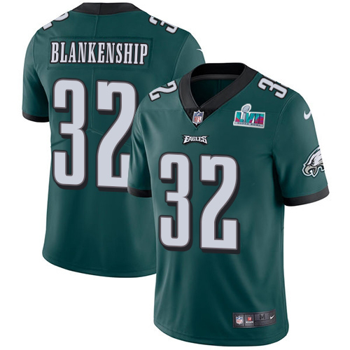 Eagles #32 Reed Blankenship Green Team Color Super Bowl LVII Patch Men's Stitched Vapor Untouchable Limited Jersey