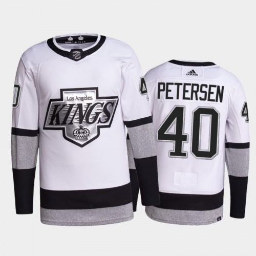 Adidas Los Angeles Kings #40 Cal Petersen Men's 2021-22 Alternate Authentic Jersey - White Men's