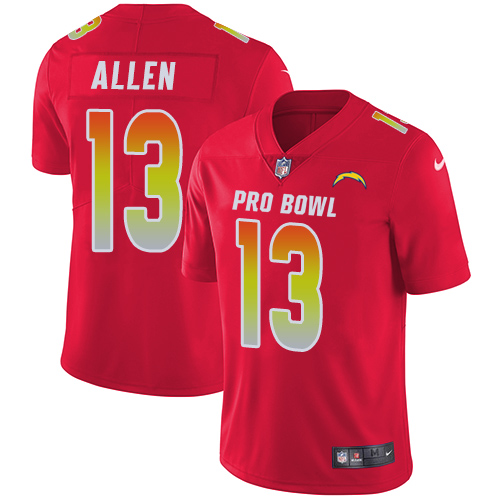 Chargers #13 Keenan Allen Red Men's Stitched Limited AFC 2019 Pro Bowl Jersey