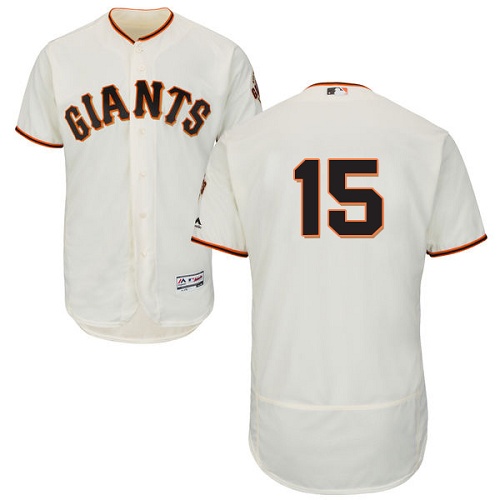 San Francisco Giants #15 Bruce Bochy Cream Flexbase Authentic Collection Stitched Jersey Men's