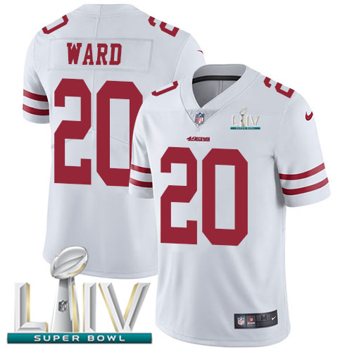 San Francisco 49ers #20 Jimmie Ward White Super Bowl LIV 2020 Men's Stitched Vapor Untouchable Limited Jersey Men's