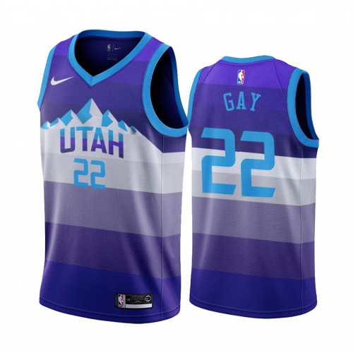 Utah Jazz #22 Rudy Gay Youth Hardwood Classic Jersey Purple Youth