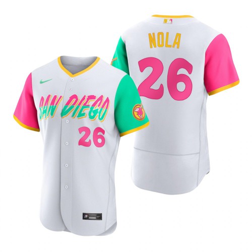 San Diego San Diego Padres #26 Austin Nola 2022 City Connect Men's Authentic Jersey - White Men's