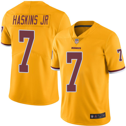 Washington Commanders #7 Dwayne Haskins Jr Gold Youth Stitched Limited Rush Jersey Youth