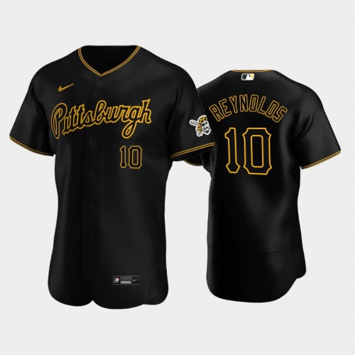 Pittsburgh Pittsburgh Pirates #10 Bryan Reynolds Authentic Men's Alternate Jersey - Black Men's