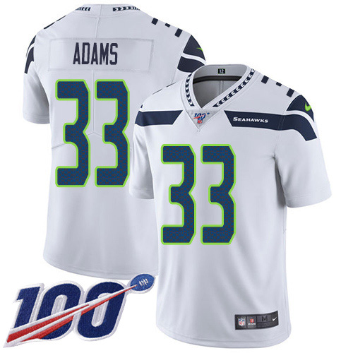 Seahawks #33 Jamal Adams White Youth Stitched 100th Season Vapor Untouchable Limited Jersey