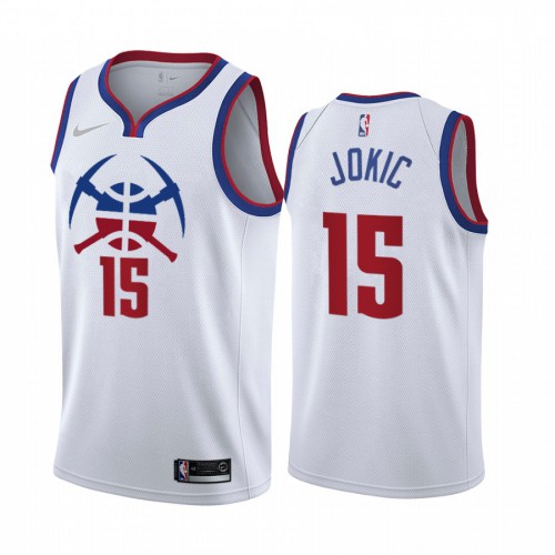Denver Denver Nuggets #15 Nikola Jokic White Womens Swingman 2020-21 Earned Edition Jersey Womens