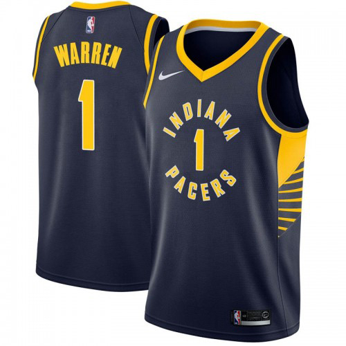 Indiana Pacers #1 TJ Warren Navy Blue Youth Swingman Icon Edition Jersey Youth