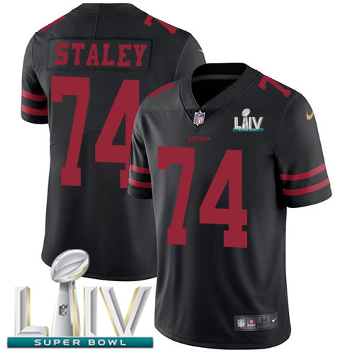 San Francisco 49ers #74 Joe Staley Black Super Bowl LIV 2020 Alternate Youth Stitched Vapor Untouchable Limited Jersey Youth