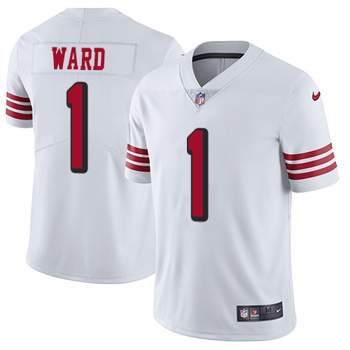 49ers #1 Jimmie Ward White Rush Men's Stitched Vapor Untouchable Limited Jersey
