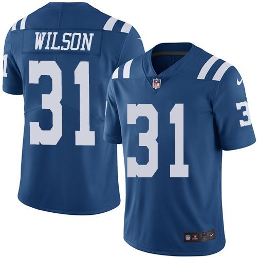 Indianapolis Colts #31 Quincy Wilson Royal Blue Youth Stitched Limited Rush Jersey Youth