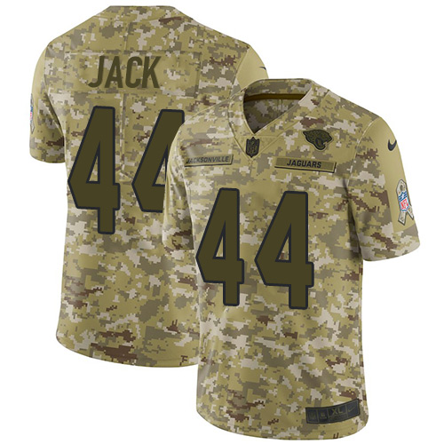 Jacksonville Jaguars #44 Myles Jack Camo Youth Stitched Limited 2018 Salute to Service Jersey Youth