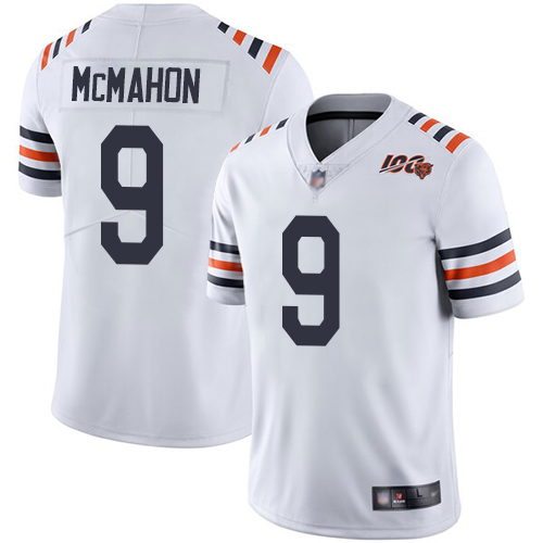 Chicago Bears #9 Jim McMahon White Alternate Men's Stitched Vapor Untouchable Limited 100th Season Jersey Men's