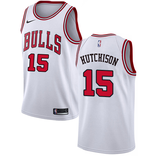 Chicago Bulls #15 Chandler Hutchison White Womens Swingman Association Edition Jersey Womens