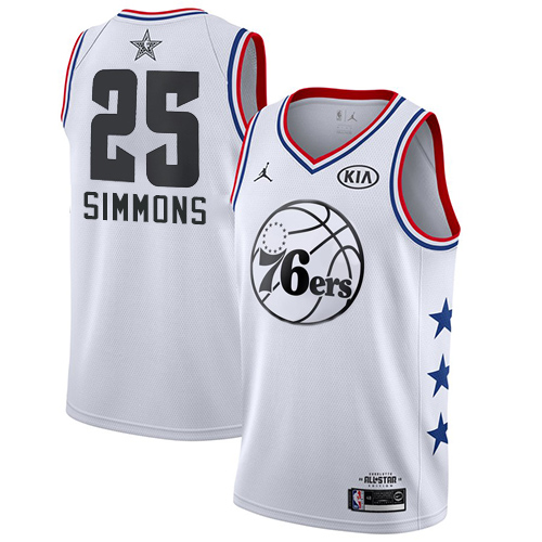 Philadelphia 76ers #25 Ben Simmons White Youth Jordan Swingman 2019 All-Star Game Jersey Youth