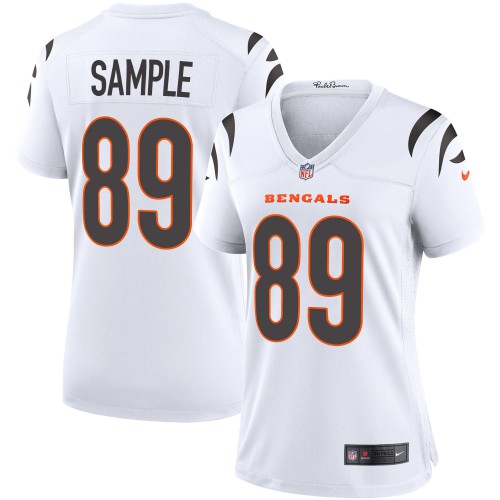 Cincinnati Cincinnati Bengals #89 Drew Sample White Women's Game Jersey Womens