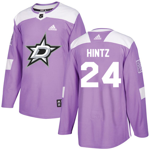 Adidas Dallas Stars #24 Roope Hintz Purple Authentic Fights Cancer Stitched Jersey Men's