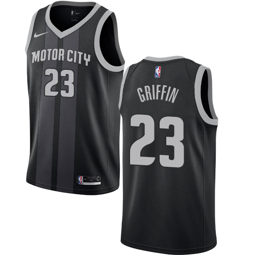 Detroit Pistons #23 Blake Griffin Black Swingman City Edition 2018/19 Jersey Mens