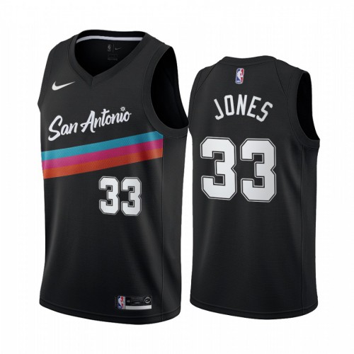 San Antonio Spurs #33 Tre Jones Black Womens Swingman 2020-21 City Edition Jersey Womens
