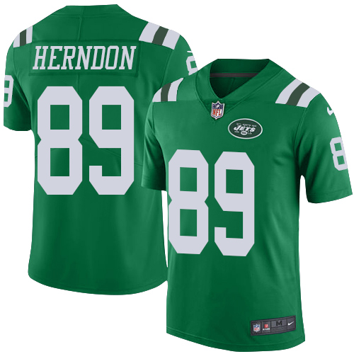 New York Jets #89 Chris Herndon Green Men's Stitched Limited Rush Jersey Men's