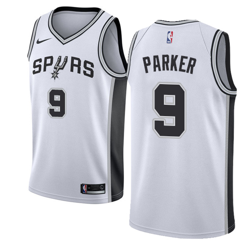 San Antonio Spurs #9 Tony Parker White Youth Swingman Association Edition Jersey Youth