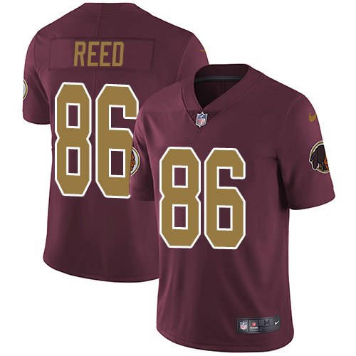 Washington Commanders #86 Jordan Reed Burgundy Red Alternate Men's Stitched Vapor Untouchable Limited Jersey Men's
