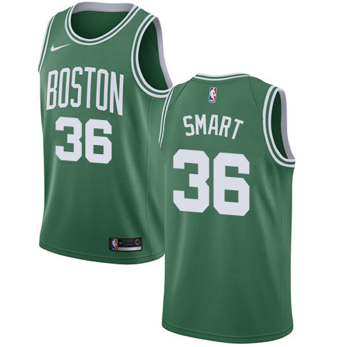 Boston Celtics #36 Marcus Smart Green Swingman Icon Edition Jersey Mens