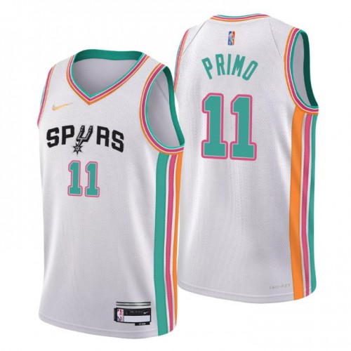 San Antonio San Antonio Spurs #11 Joshua Primo Mens White 2021/22 Swingman Jersey - City Edition Mens