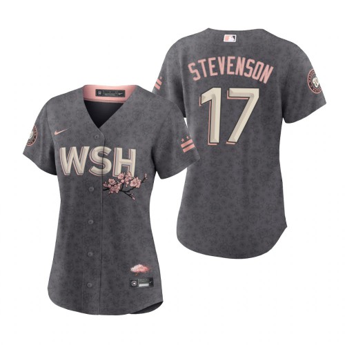 Washington Washington Nationals #17 Andrew Stevenson Women's Gray 2022 City Connect Replica Jersey Womens