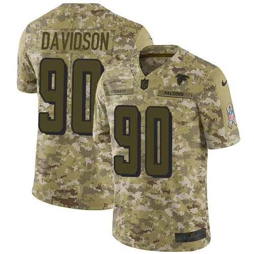 Atlanta Falcons #90 Marlon Davidson Camo Men's Stitched Limited 2018 Salute To Service Jersey Men's