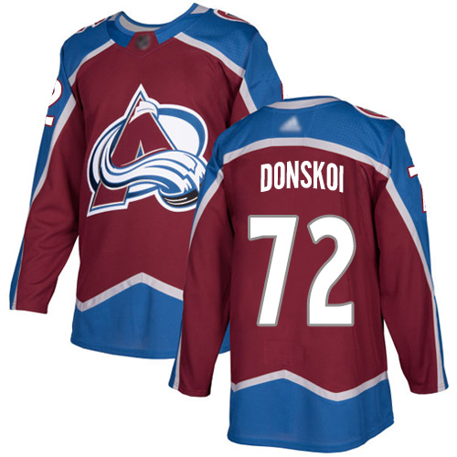 Adidas Colorado Avalanche #72 Joonas Donskoi Burgundy Home Authentic Stitched Jersey Men's
