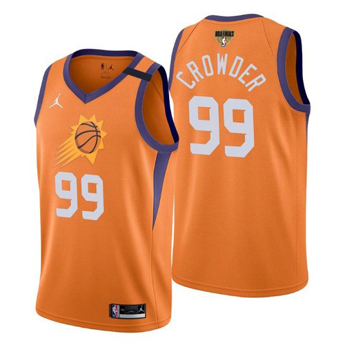 Phoenix Phoenix Suns #99 Jae Crowder Youth 2021 Finals Bound Statement Edition Jersey Orange Youth
