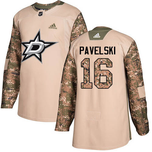 Adidas Dallas Stars #16 Joe Pavelski Camo Authentic 2017 Veterans Day Youth Stitched Jersey Youth