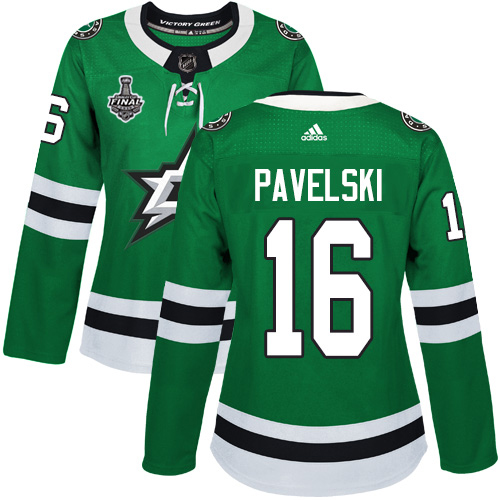Adidas Dallas Stars #16 Joe Pavelski Green Home Authentic Women's 2020 Stanley Cup Final Stitched Jersey Womens
