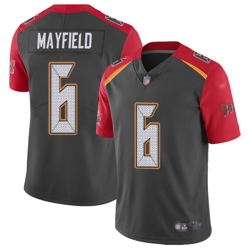 Buccaneers #6 Baker Mayfield Gray Youth Stitched Limited Inverted Legend Jersey