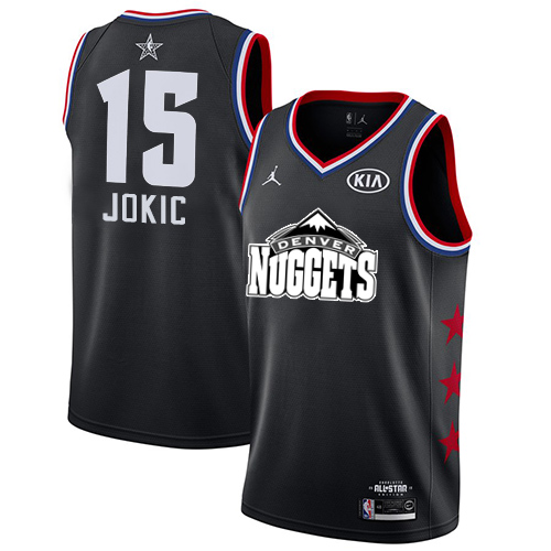 Denver Nuggets #15 Nikola Jokic Black Youth Jordan Swingman 2019 All-Star Game Jersey Youth