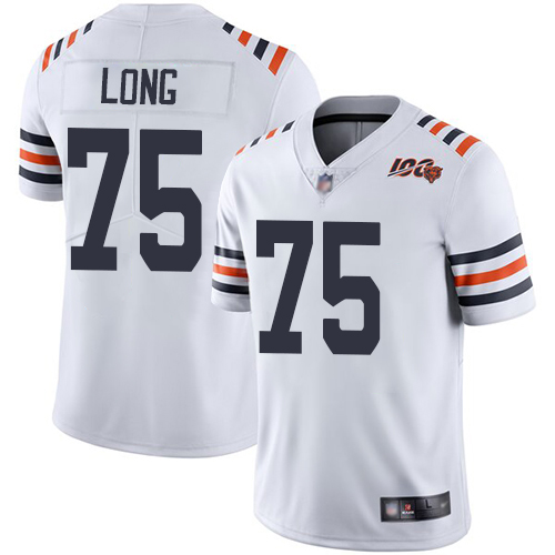 Chicago Bears #75 Kyle Long White Alternate Men's Stitched Vapor Untouchable Limited 100th Season Jersey Men's