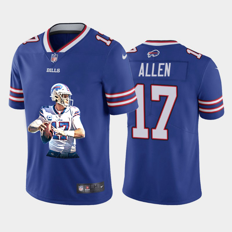 Buffalo Bills #17 Josh Allen Men's Player Signature Moves Vapor Limited Jersey Royal Blue