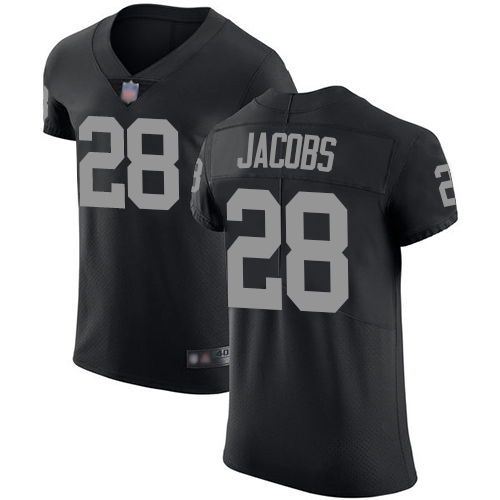 Raiders #28 Josh Jacobs Black Team Color Men's Stitched Vapor Untouchable Elite Jersey