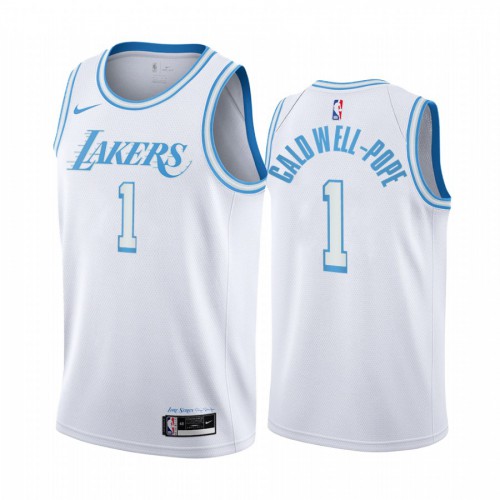 Los Angeles Lakers #1 Kentavious Caldwell-Pope White Swingman 2020-21 City Edition Jersey Mens