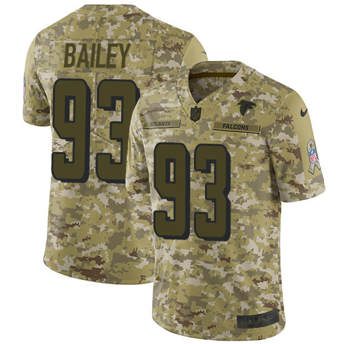 Atlanta Falcons #93 Allen Bailey Camo Youth Stitched Limited 2018 Salute To Service Jersey Youth