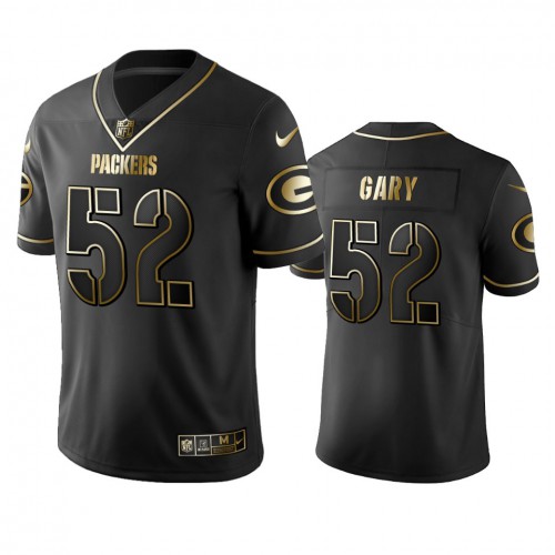 Green Bay Packers #52 Rashan Gary Men's Stitched Vapor Untouchable Limited Black Golden Jersey Men's