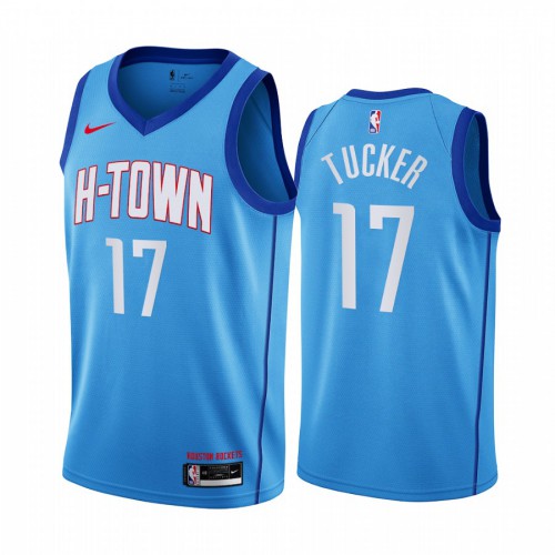 Houston Rockets #17 PJ Tucker Blue Youth Swingman 2020-21 City Edition Jersey Youth