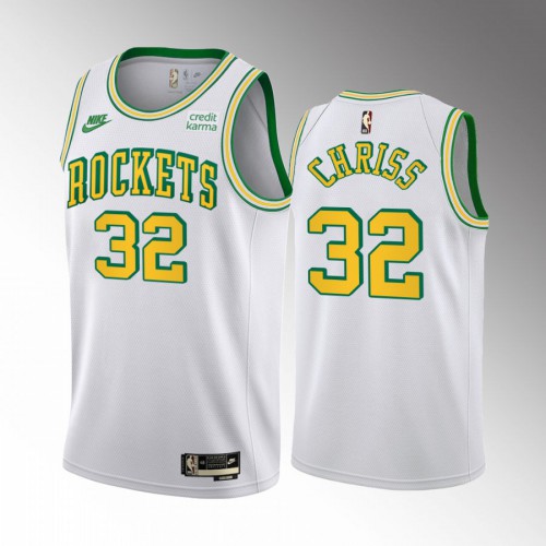 Houston Rockets #32 Marquese Chriss Mens White 2022-23 Classic Edition Jersey Mens