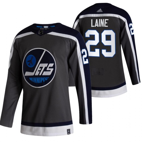 Winnipeg Winnipeg Jets #29 Patrik Laine Black Men's Adidas 2020-21 Reverse Retro Alternate Jersey Men's