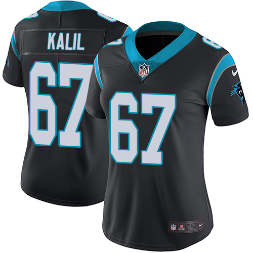 Carolina Panthers #67 Ryan Kalil Black Team Color Women's Stitched Vapor Untouchable Limited Jersey Womens