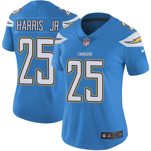 Los Angeles Chargers #25 Chris Harris Jr Electric Blue Alternate Women's Stitched Vapor Untouchable Limited Jersey Womens