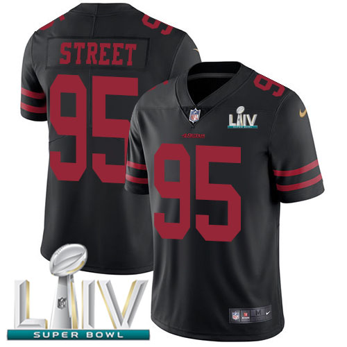 San Francisco 49ers #95 Kentavius Street Black Super Bowl LIV 2020 Alternate Youth Stitched Vapor Untouchable Limited Jersey Youth