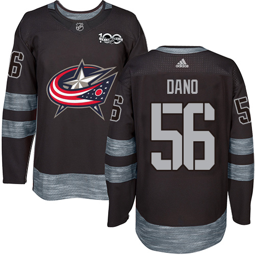 Adidas Columbus Blue Jackets #56 Marko Dano Black 1917-2017 100th Anniversary Stitched Jersey Men's